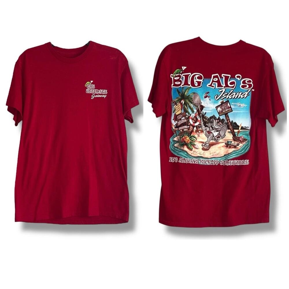 Big Al’s Alabama Crimson Tide Football Island Ultimate Getaway T-shirt medium